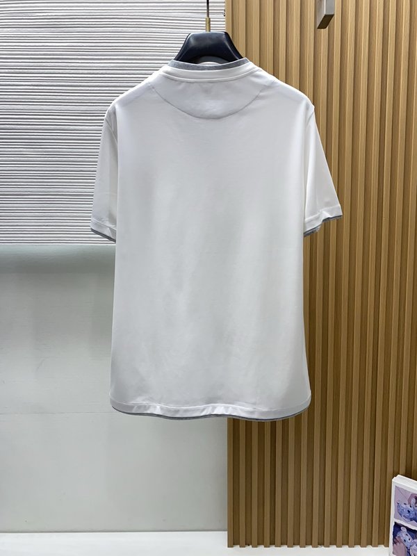 브루넬로 쿠치넬리 남성 라운드넥 반팔 티셔츠 001-230762