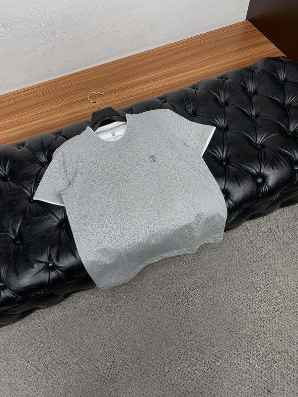 이른 봄 남성 라운드넥 반팔 티셔츠 001-230765