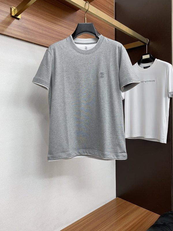 이른 봄 남성 라운드넥 반팔 티셔츠 001-230765