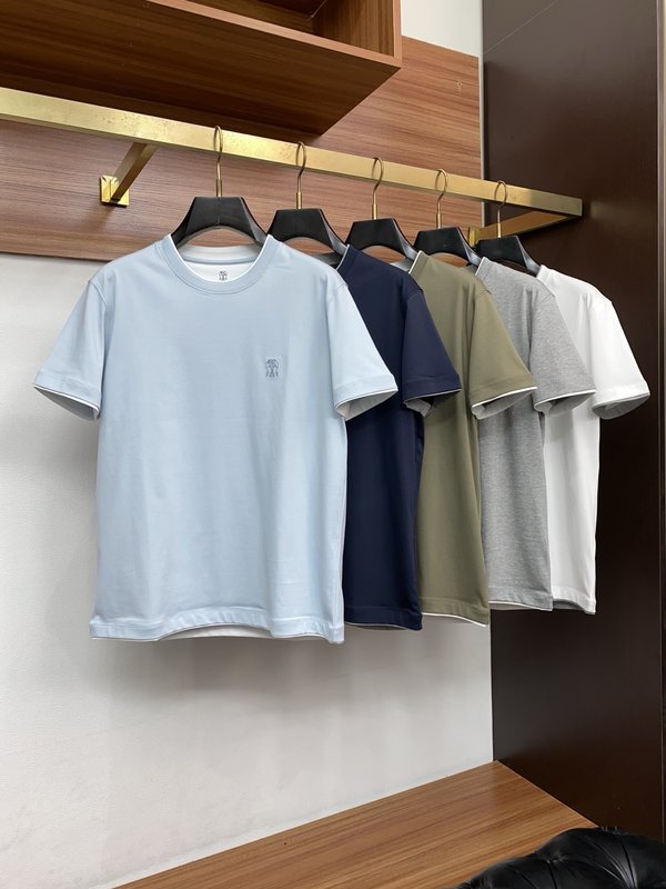 이른 봄 남성 라운드넥 반팔 티셔츠 001-230768