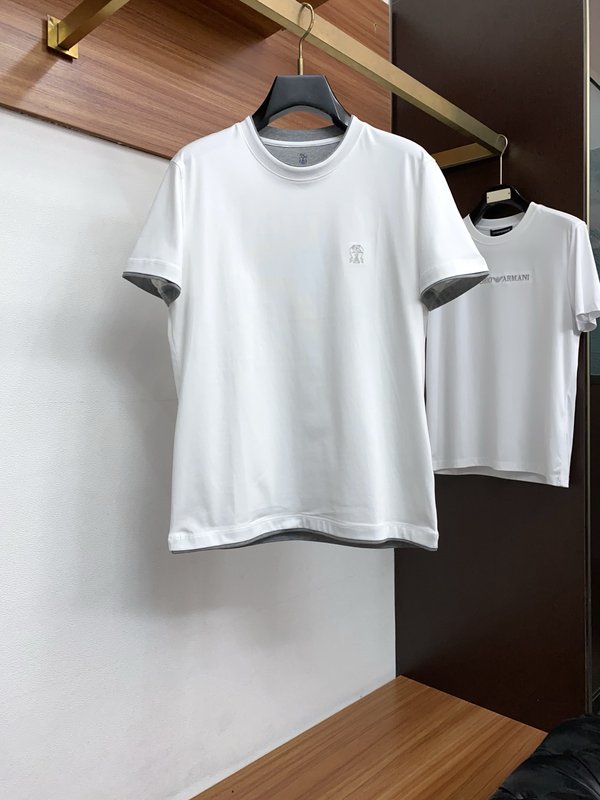 이른 봄 남성 라운드넥 반팔 티셔츠 001-230768