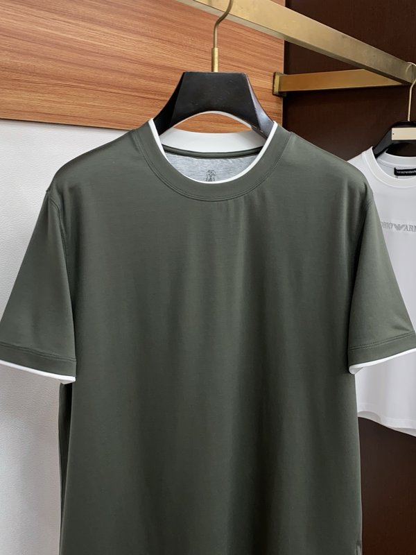 이른 봄 남성 라운드넥 반팔 티셔츠 001-230775