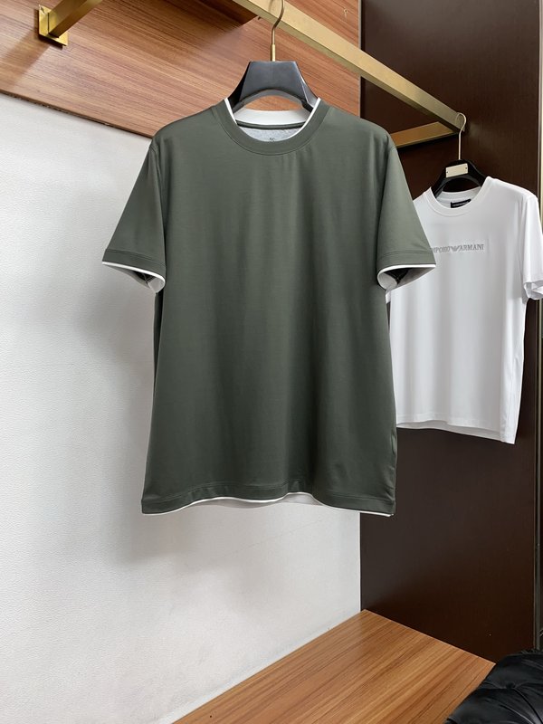 이른 봄 남성 라운드넥 반팔 티셔츠 001-230775
