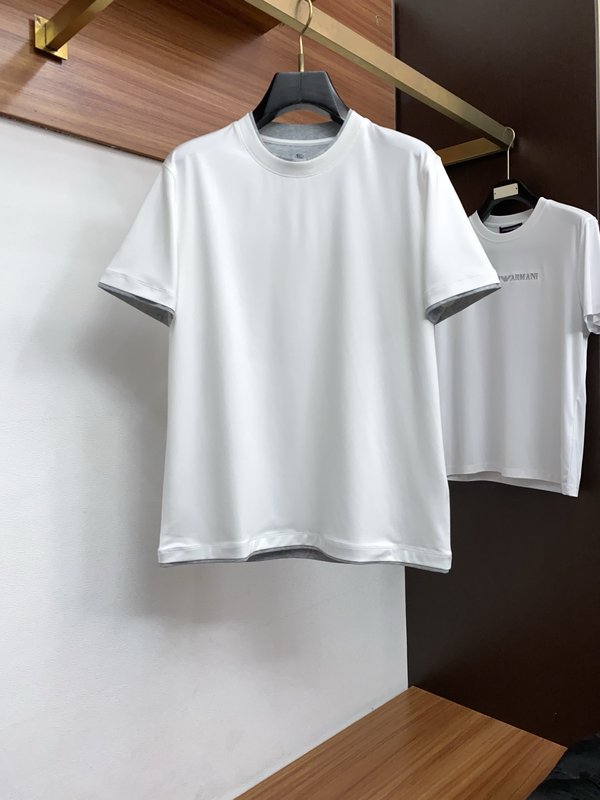 이른 봄 라운드넥 반팔 티셔츠 001-230776