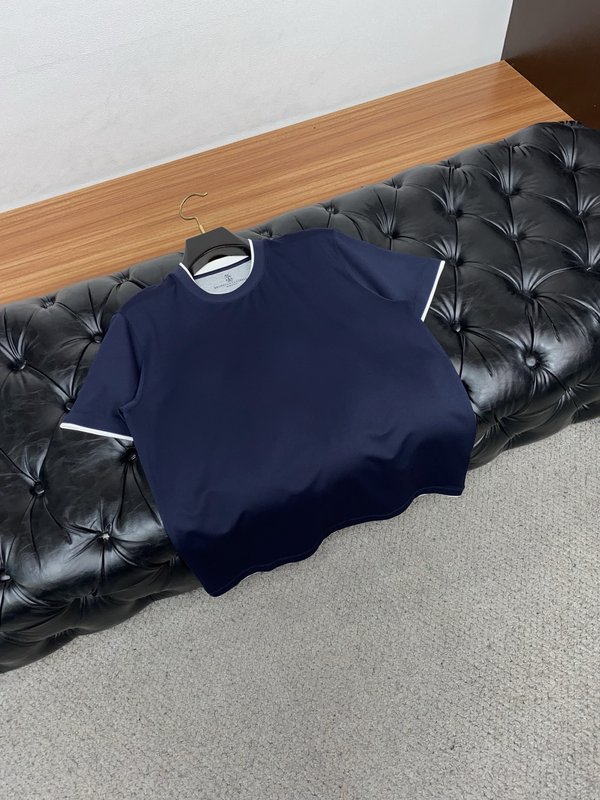 이른 봄 머서라이즈드 코튼 라운드 넥 반팔 티셔츠 001-230782