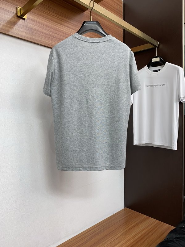 봄여름 신상 라운드넥 반팔 자수 티셔츠 001-230818