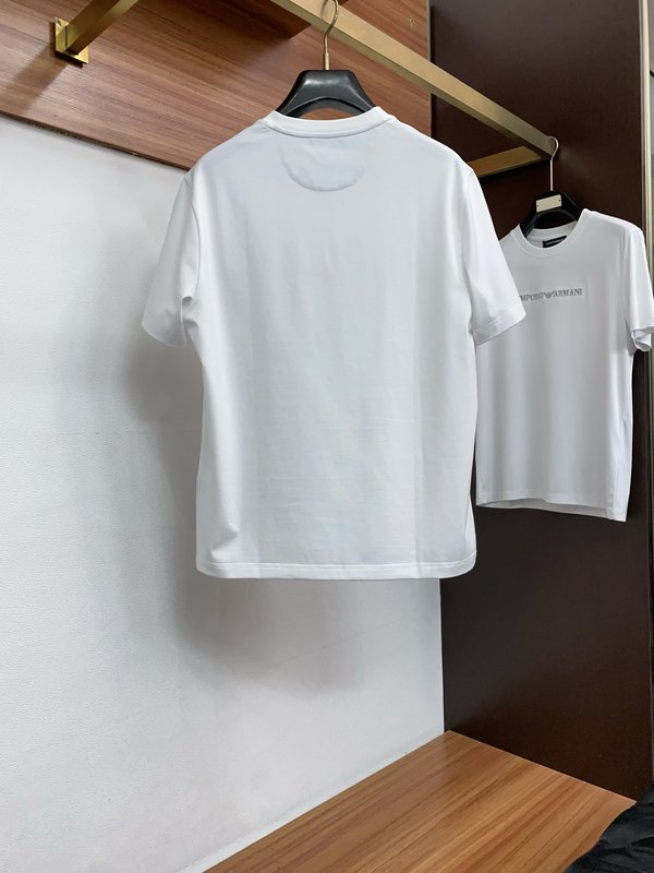 프리미엄 더블 암모니아 실크 반팔 티셔츠 001-230823