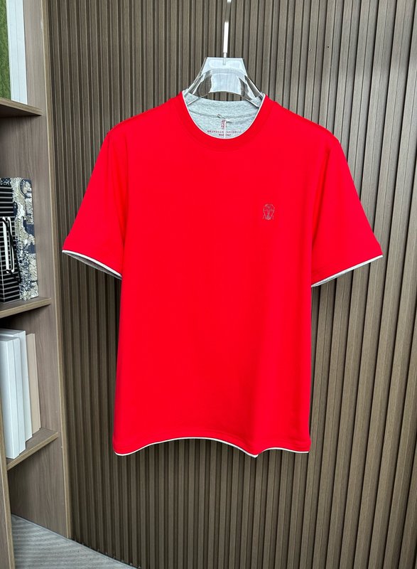 신장 면 더블 가사 라운드 넥 반팔 티셔츠 001-230851