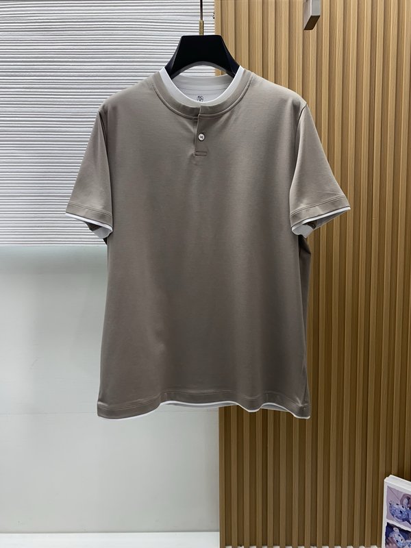 이른 봄 남성 라운드넥 반팔 티셔츠 001-230873