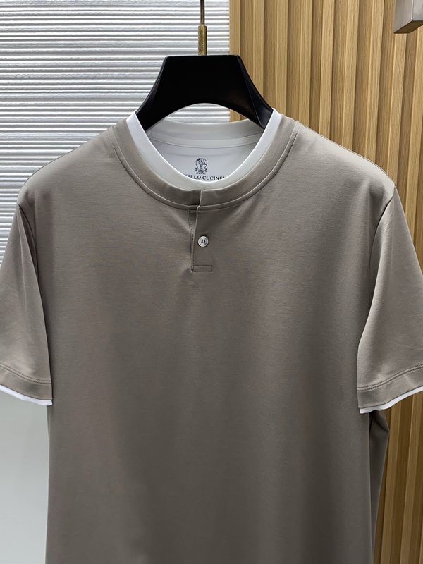 이른 봄 남성 라운드넥 반팔 티셔츠 001-230873