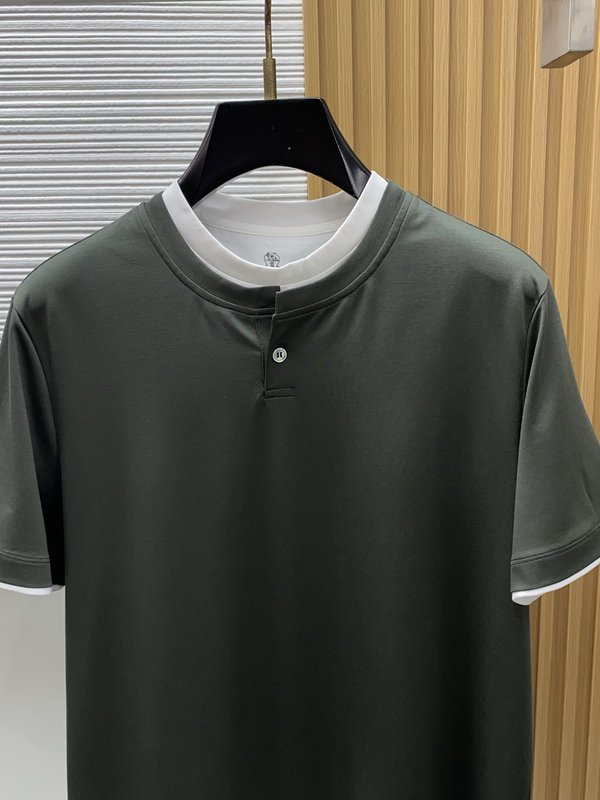 이른 봄 남성 라운드넥 반팔 티셔츠 001-230877