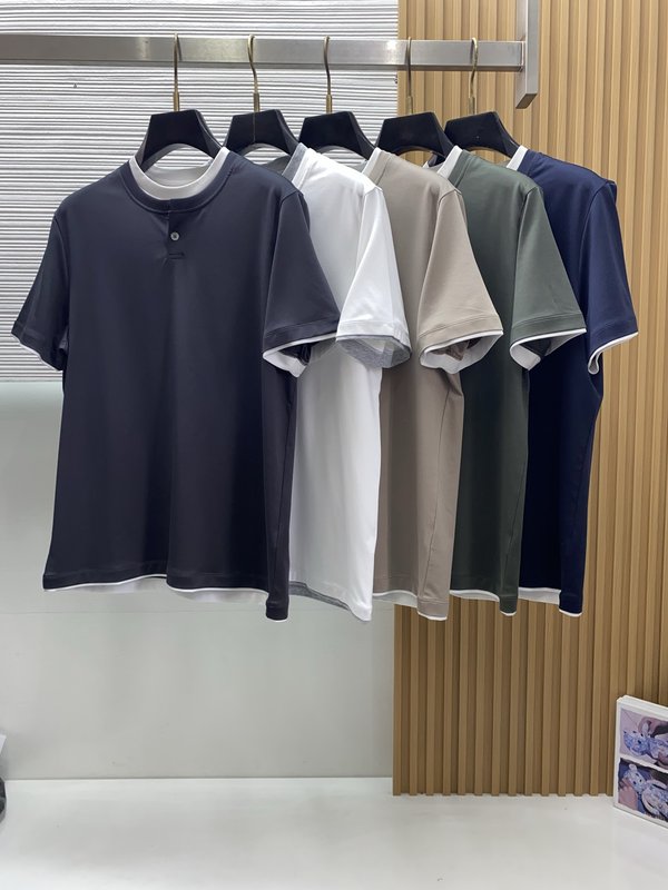 이른 봄 남성 라운드넥 반팔 티셔츠 001-230877