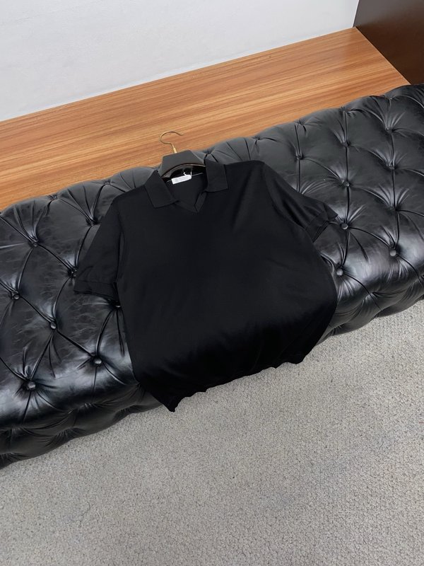 클래식 올드머니 스타일 텐셀 혼방 반팔 티셔츠 001-230883
