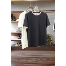 브루넬로 쿠치넬리 남성 자수 가짜 레이어드 라운드 티셔 001-230889