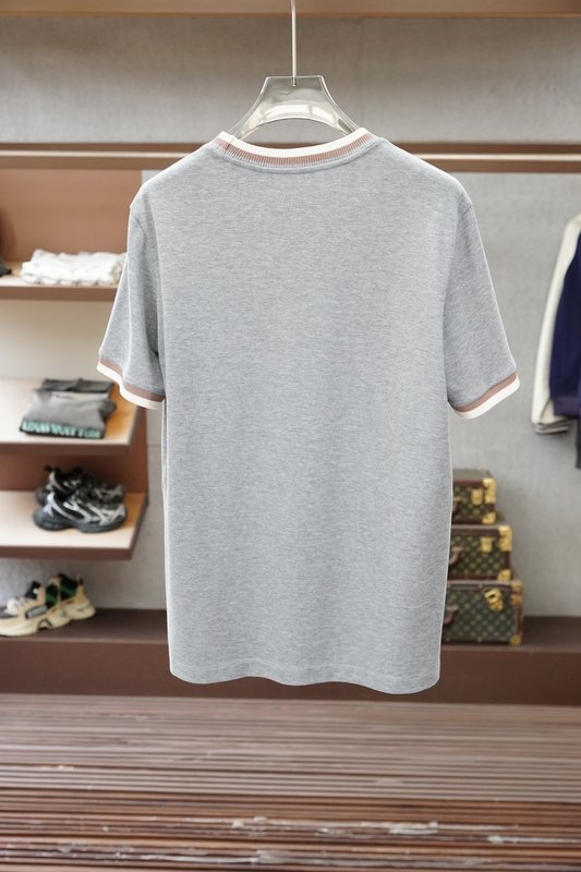 브루넬로 쿠치넬리 남성 자수 라운드넥 반팔 티셔츠 001-230892