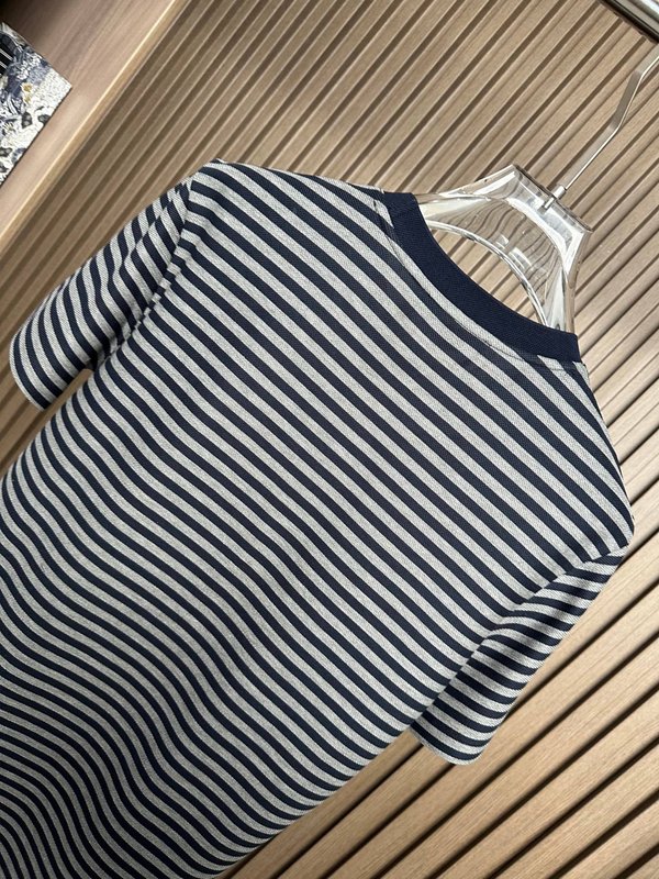 브루넬로 쿠치넬리 남성 스트라이프 반팔 폴로 셔츠 001-230895