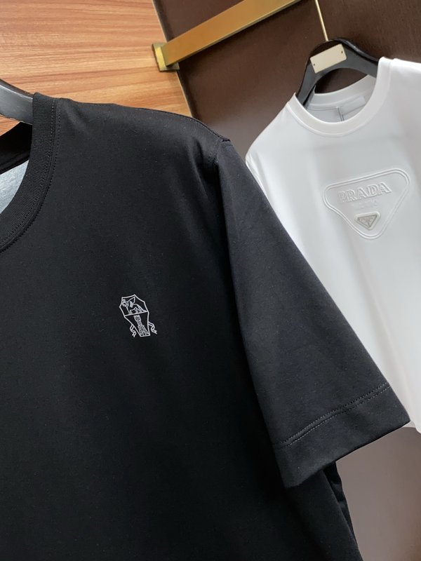 고급 맞춤 면 반팔 티셔츠 001-230910