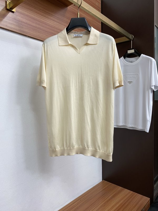 클래식 올드머니 스타일 텐셀 혼방 면 반팔 티셔츠 001-230995