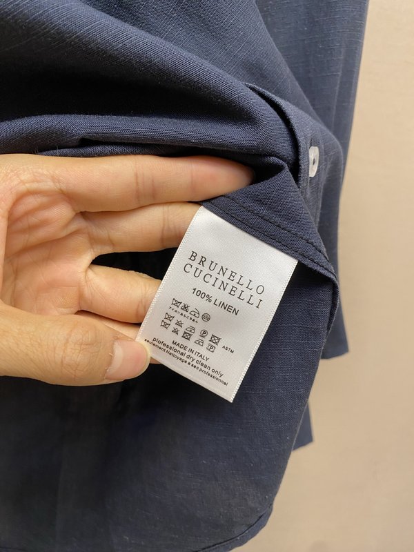 100% 순린넨 클래식 칼라 롱슬리브 셔츠 001-231007