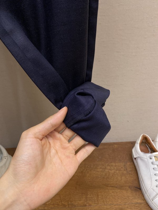 텐셀 리넨 혼방 스트레이트 캐주얼 팬츠 001-231027