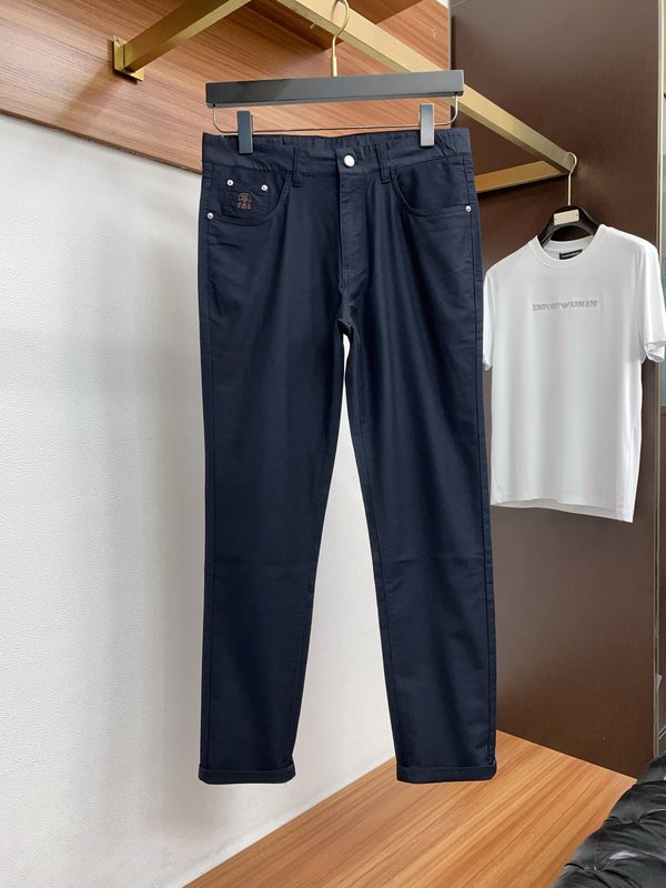 남성 워싱 데님 캐주얼 정장 바지 001-231028