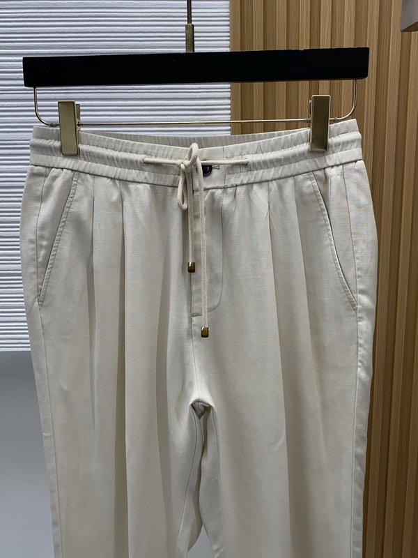 봄여름 신상 정방적 면린 캐주얼 팬츠 001-231043