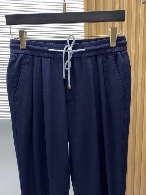 봄여름 신상 정방적 면린 캐주얼 팬츠 001-231055