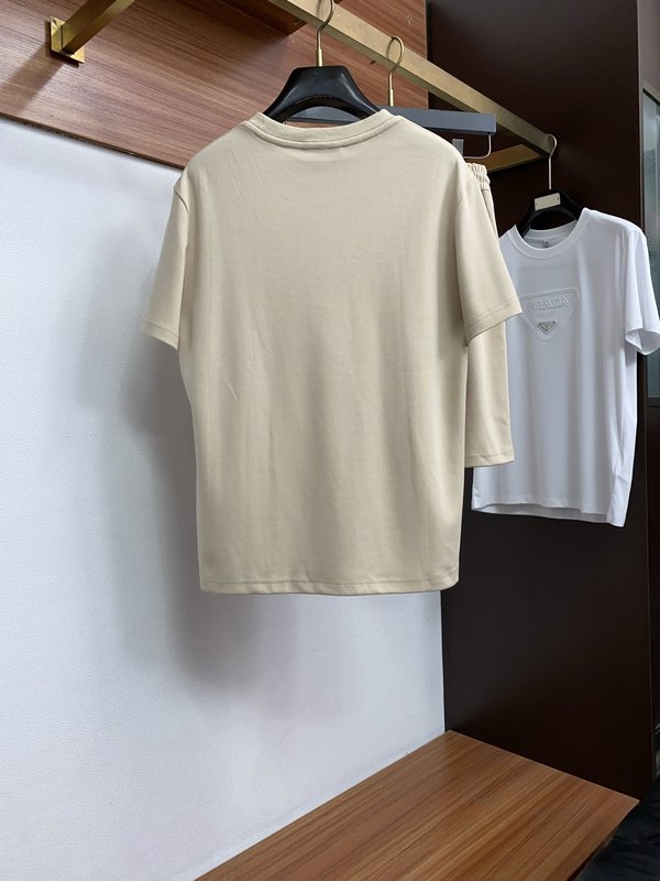순수 면 브러시 라운드 넥 티셔츠 반바지 세트 001-231102
