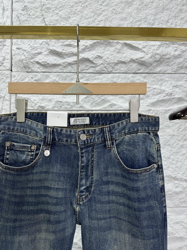 브루넬로 쿠치넬리 남성 슬림 스트레이트 진 001-231105