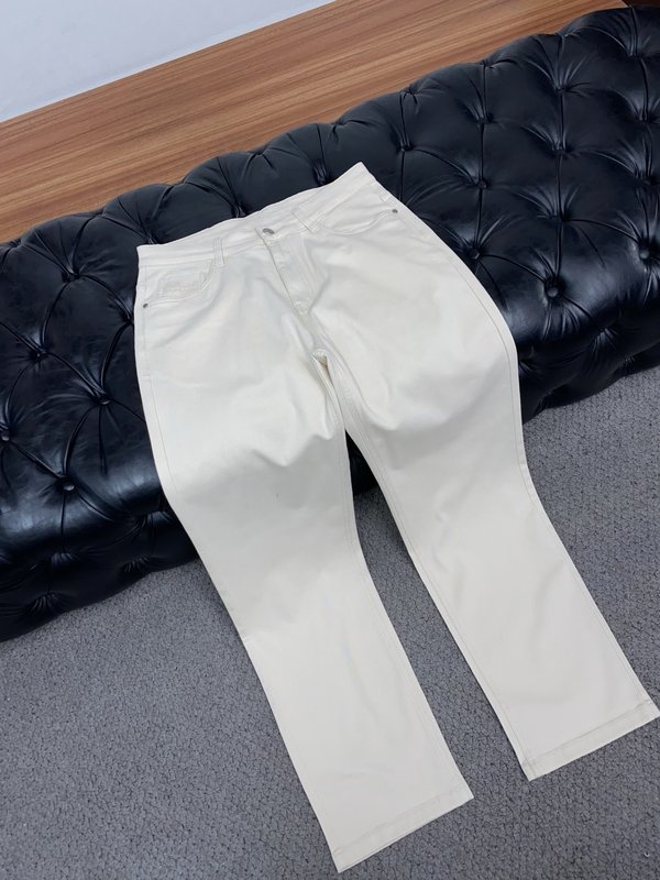 패션 레터 패턴 데님 캐주얼 팬츠 001-231120