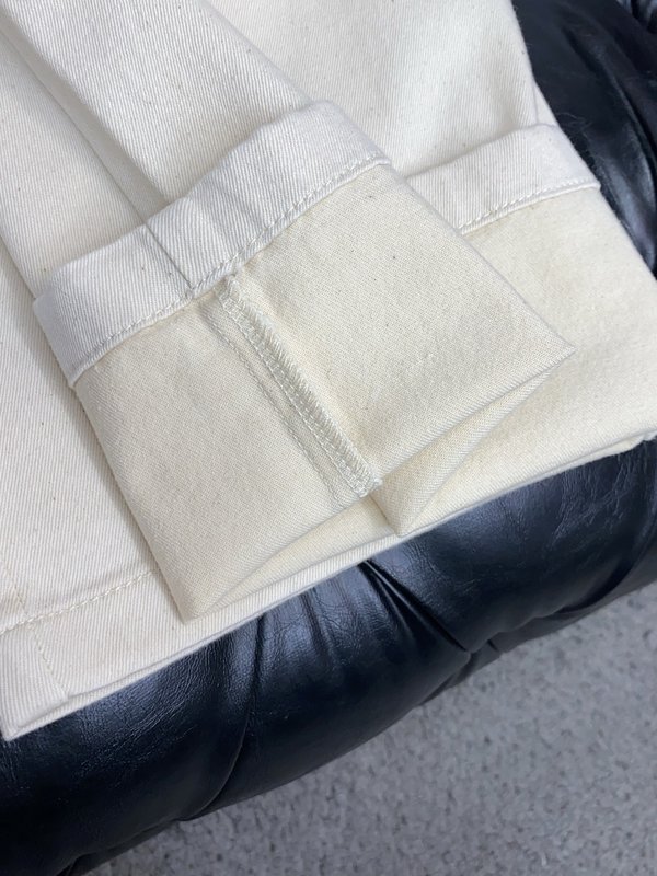 패션 레터 패턴 데님 캐주얼 팬츠 001-231120