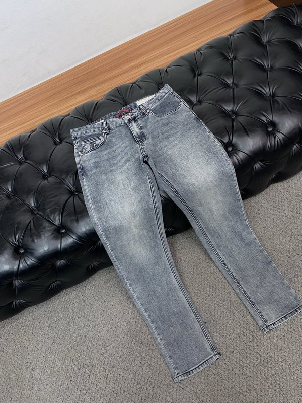 하이엔드 커스텀 일찍 봄 새로운 탄력 청바지 001-231140