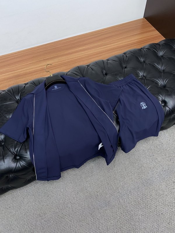 브루넬로 쿠치넬리 남성 캐주얼 반바지 세트 001-231142