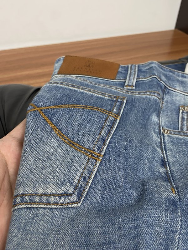 장면화 면 슬림 스트레이트 핏 데님 팬츠 001-231151