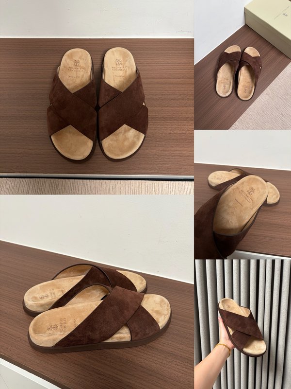 양모 일체 양경 스웨이드 두꺼운 바닥 슬리퍼 001-231195