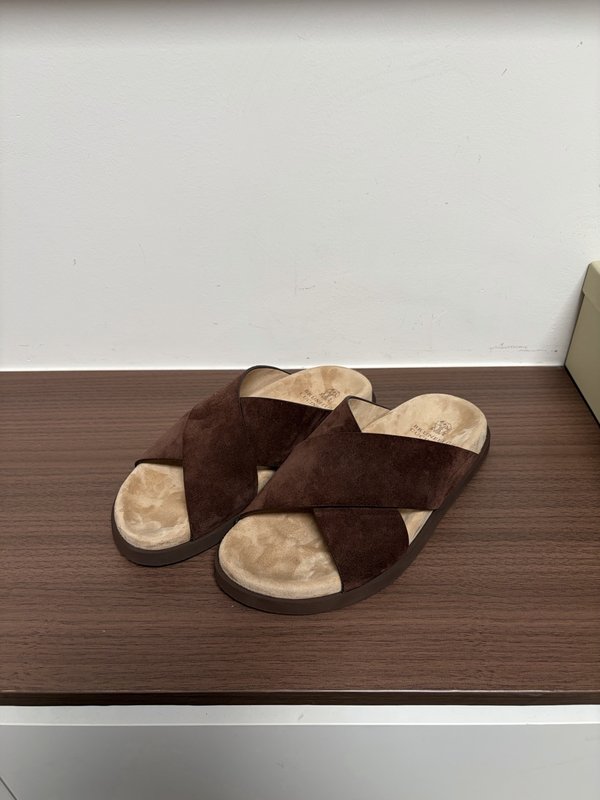 양모 일체 양경 스웨이드 두꺼운 바닥 슬리퍼 001-231195
