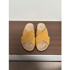 양모 일체형 스웨이드 두꺼운 바닥 슬리퍼 001-231212