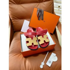 에르메스 스타일 수제 양가죽 커플 슬리퍼 001-231441