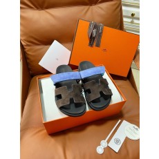 에르메스 스타일 수제 양가죽 커플 슬리퍼 001-231454