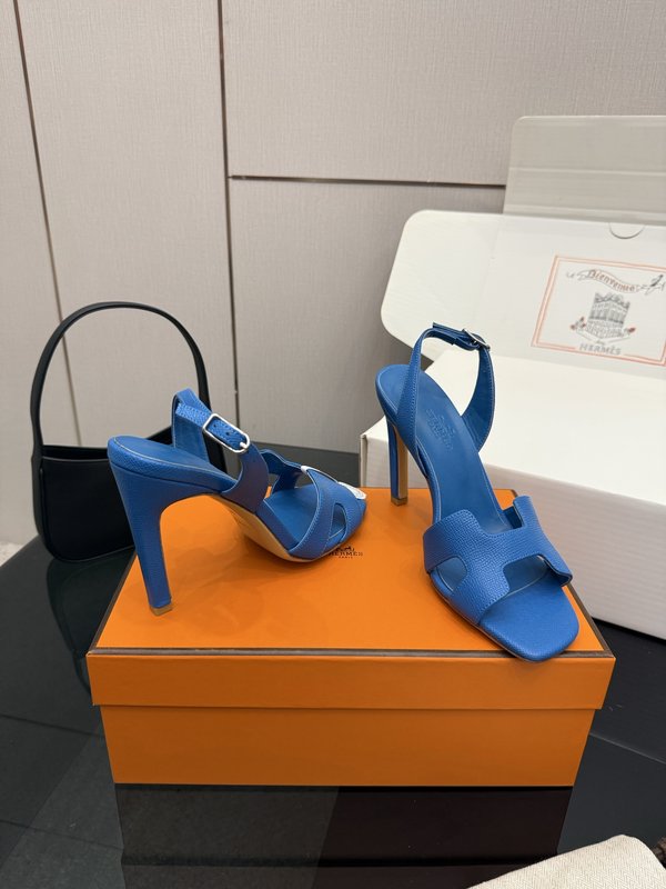 에르메스 클래식 H 버클 하이힐 샌들 001-231457