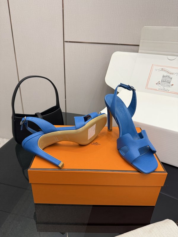 에르메스 클래식 H 버클 하이힐 샌들 001-231457