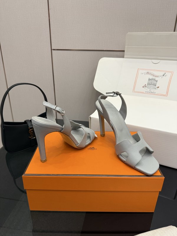 에르메스 클래식 H 버클 하이힐 샌들 001-231466