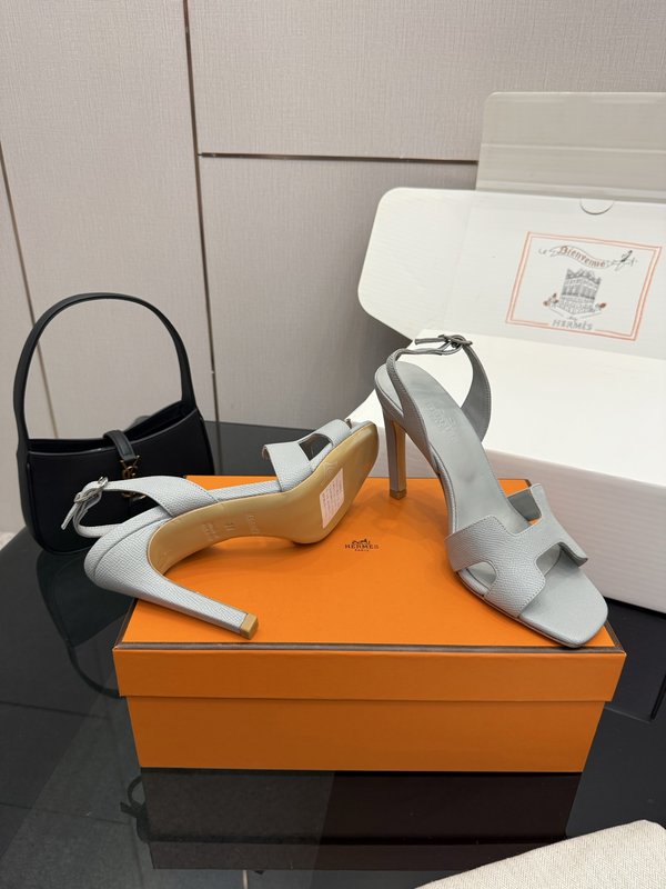 에르메스 클래식 H 버클 하이힐 샌들 001-231466