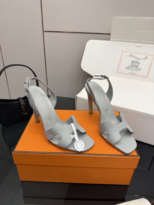 에르메스 클래식 H 버클 하이힐 샌들 001-231466