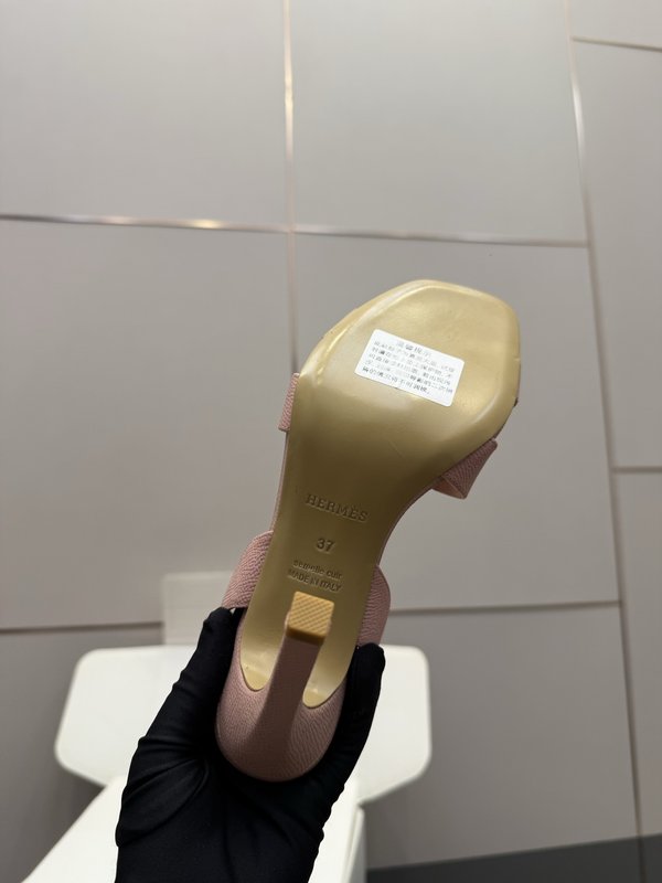 에르메스 클래식 H 버클 하이힐 샌들 001-231467