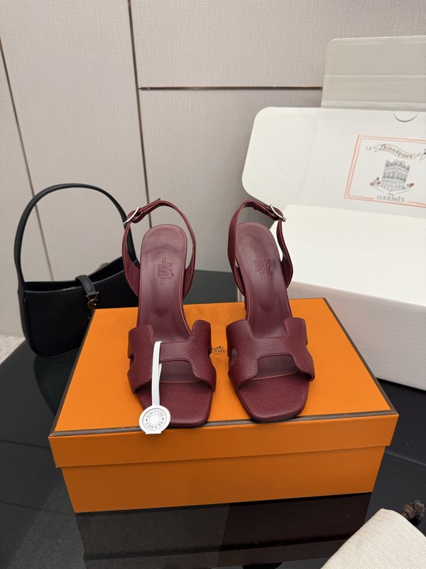에르메스 클래식 H 버클 하이힐 샌들 001-231469