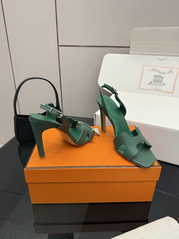 에르메스 클래식 H 버클 하이힐 샌들 001-231472