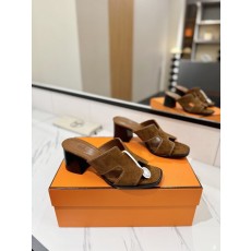 에르메스 클래식 스웨이드 하이힐 슬리퍼 001-231545