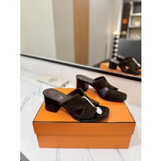 에르메스 양피 하이힐 슬리퍼 여성용 001-231548