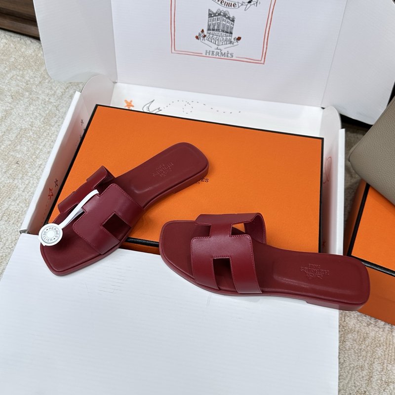 에르메스 H 슬리퍼 오란 샌들 시리즈 001-231640